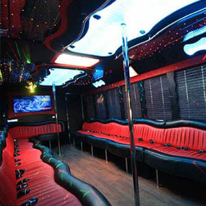 party buses with neon lights